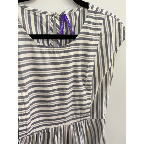 Seraphine Striped Peplum Top‎ Casual Blouse Sleeveless Women's Maternity - Picture 5 of 5